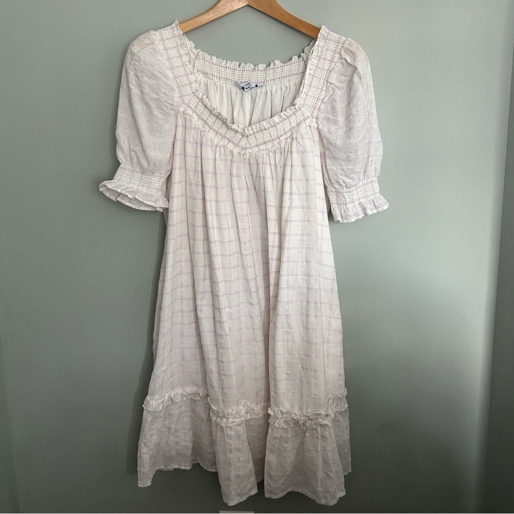 & Other Stories Cotton Smocked Trapeze Dress
